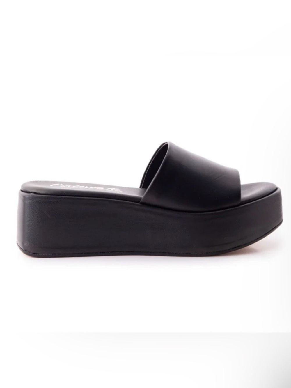 L'INTERVALLE Black Platform Slide Sandals size EUR 41 US 10